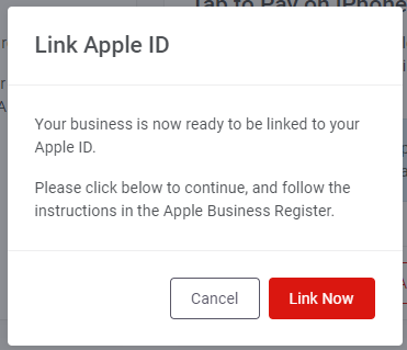 Link Apple ID Prompt
