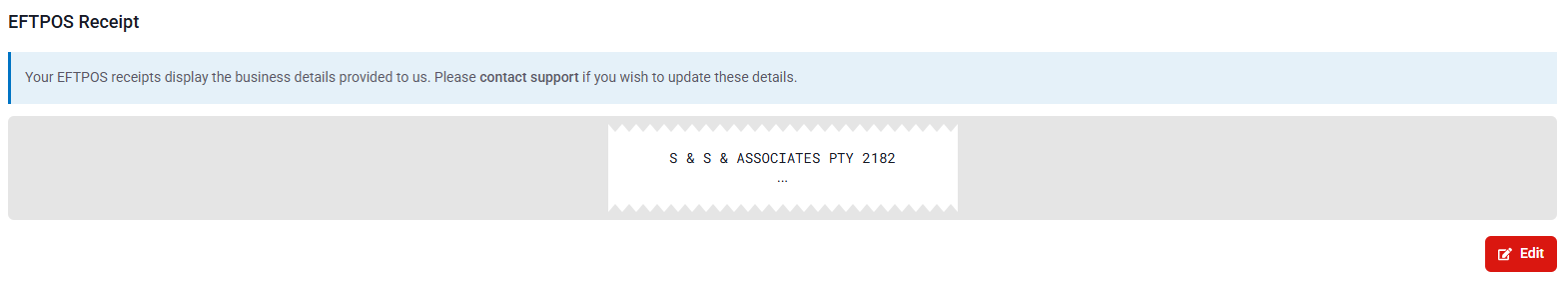 Invoice & Receipt Settings