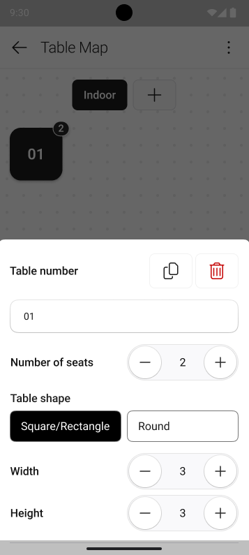Creating a table