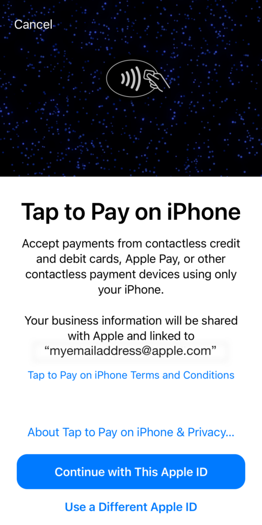Tap to Pay on iPhone Enable